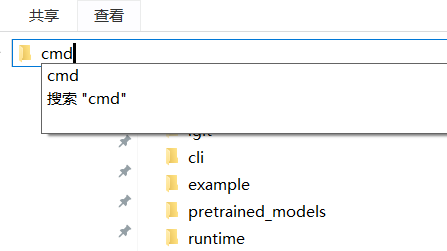 文件夹地址栏清空后输入cmd回车