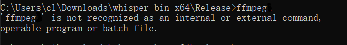 FFmpeg is not found