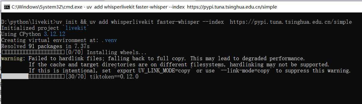 安装中，需等待片刻